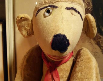 An unusual Vintage stuffed toy Monkey