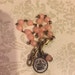 SALE Vintage Style Handmade Linked Rosary Style Charm Bracelet crown charm Watermelon opal European glass beads