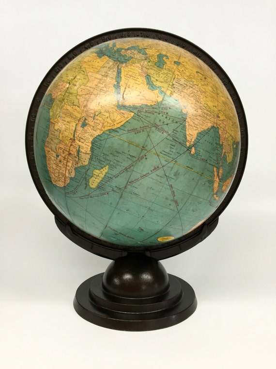 Antique World Globe Cram's Terrestrial Globe Desk Globe - Antique World Globe Cram's Terrestrial Globe Desk Globe