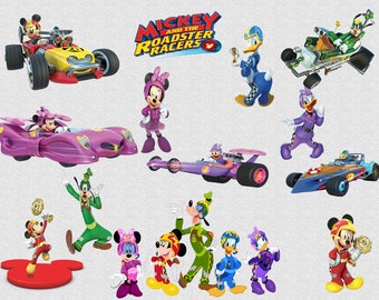 26 Mickey and the Roadster Racers Clipart, 300 DPI, PNG Mickey Roadster Racers Clip Art, Mickey Mouse