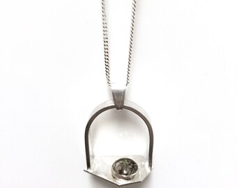 Sterling Silver Tourmalated Quartz Pendant