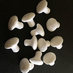 German spun cotton mushrooms 12 pcs DIY