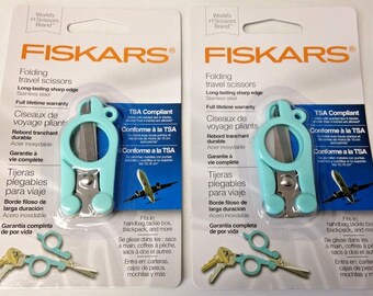 Fiskars 195160-1006 Folding Travel Scissors TSA Approved (2 Pair)