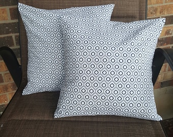 SALE* Grey and Black 14x14 Pillow Cover Set