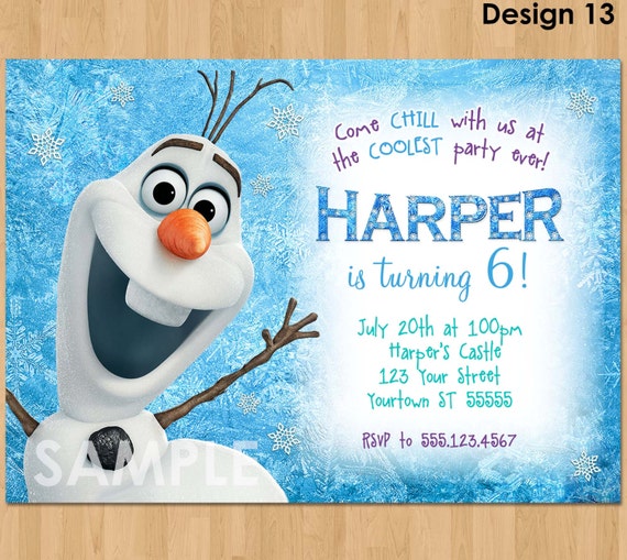 Olaf Birthday Invitations Free 2