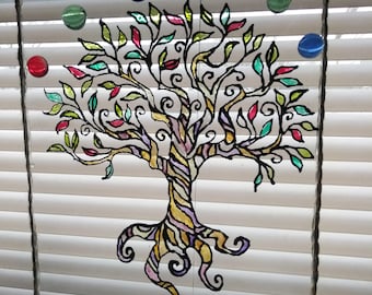 Tree of life stained glass