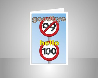 Funny 100th Happy Birthday Card for him for her 100 birthday wishes card for mom dad aunt uncle relative or friend add personalised message
