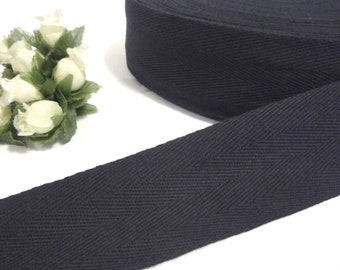 10 yds Black Cotton Twill Tape (2 Arrow) Wrapping Binding Tape Bias Tape 1-3/4 inch 45mm width TR21