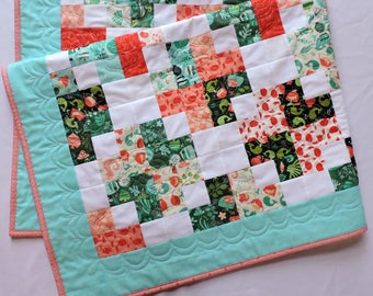 Handmade quilt for sale, seaside quilt, patchwork quilt, baby quilt