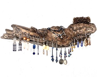 Driftwood Jewelry Organizer, Earring Tree, Earring Hanger, Jewelry Hanger, Jewelry Rack, Rustic Jewelry Display, Driftwood Wall Art