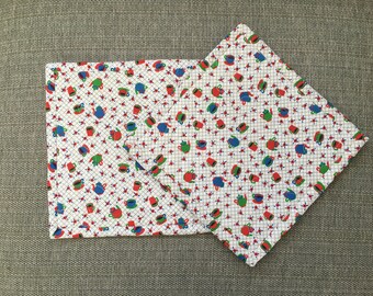 Quilted Pot holders , Potholders,pot holders, Fabric Pot holders, Contemporary Potholders ,8 x 8 inch , Christmas gift