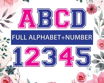 Varsity Font SVG,DXF/ Varsity Alphabet svg, Sporty Varsity Font svg for Silhouette,Cricut, Print,Design and any more