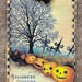 Spooky Pumpkins Jack O Lanterns In A Row Halloween Gift or Scrapbook Tags or Magnet #349