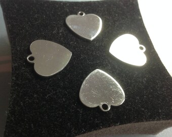 Stainless steel heart charm