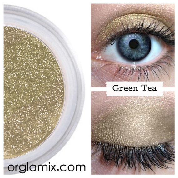 Khaki Green Gold Eyeshadow GREEN TEA Mineral Eye Color