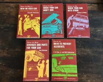 1971 Popular Science Car Owner's Take-Along Library / Set of Five (5) Books