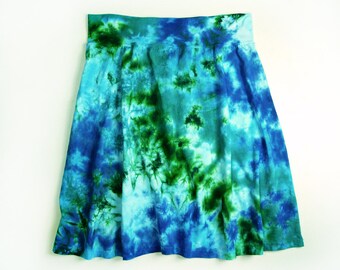 Ladies Tie Dye Skirt A Line Womens Cotton Jersey Skirt