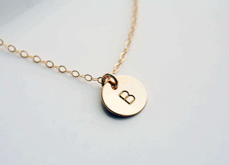 GOLD Filled Initial Necklacecustom monogram necklaceEveryday