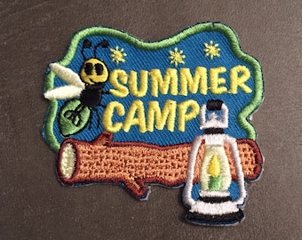 Summer Camp Merit Badge Firefly Lantern Log Patch
