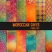 Moroccan Digital Paper Gold Glitter Orange Pink Blue Days 12x12 Textures, Glitter, Foil, Metallic, Metal Backgrounds, Instant Download
