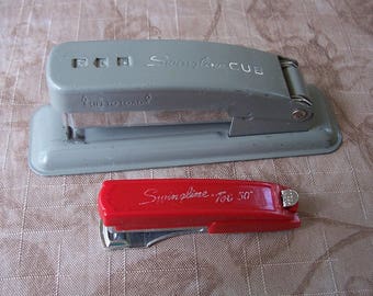 Vintage pair of swingline staplers. C8-655-1