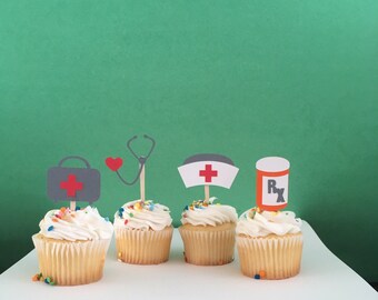 Nurse/Doctor Set Cupcake Toppers