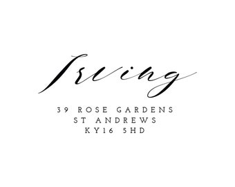 Personalised Custom Calligraphy Return Address Stamp