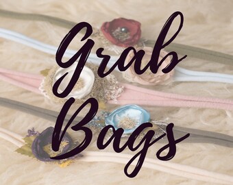 Newborn Tieback Grab Bag - Baby Props for Photographers - Tieback Set - Set of 5 Newborn Tiebacks - Photo Props - Headband Grab Bag - RTS