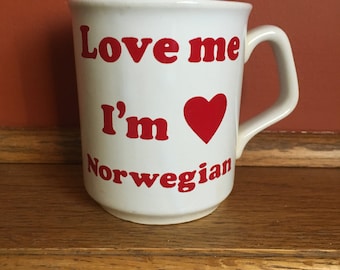 Love me I'm Norwegian coffee mug