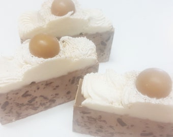 Chocolate Eggnog Bar Soap | Handcrafted | gentle, coconut oil, olive oil, cocoa butter, plant based bar soap | vegan