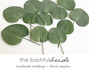 12 Eucalyptus leaves, boutonniere, eucalyptus boutonniere, eucalyptus corsage, eucalyptus bouquet, faux eucalyptus, artificial eucalyptus