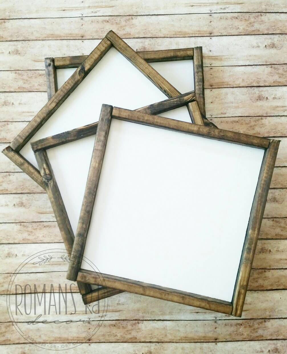 12x12 blank farmhouse style framed sign diy
