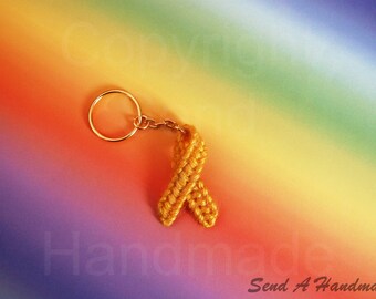 Keyring - Children With Cancer Ribbon (Charity Item)