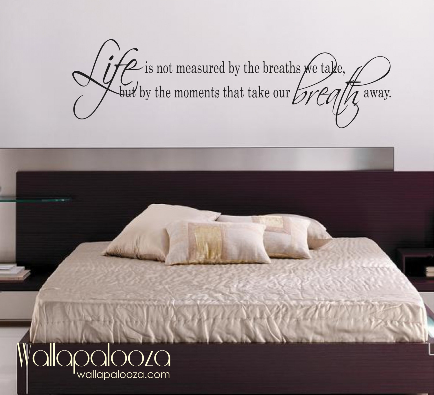 Life Is Not measured wall decal love wall decal bedroom