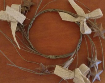 Stars and Burlap candlering