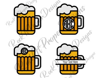 Beer Mug DIGITAL files - scrapbooking, card making, decals, stickers, heat transfer vinyl (htv), and more! SVG and PNG Files.