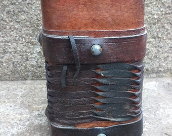 Vintage Leather Pencil Organizer Pen Storage Office Organizer