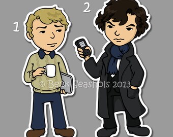 Sherlock Stickers - Sherlock Holmes and Watson