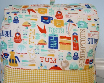 Kitchen Decor, Kitchenaid Mixer, Kitchen Aid Mixer, Retro Kitchen, Mixer Cover, Kitchenaid Cover, dust cover, baker gift, kitchen aid cover