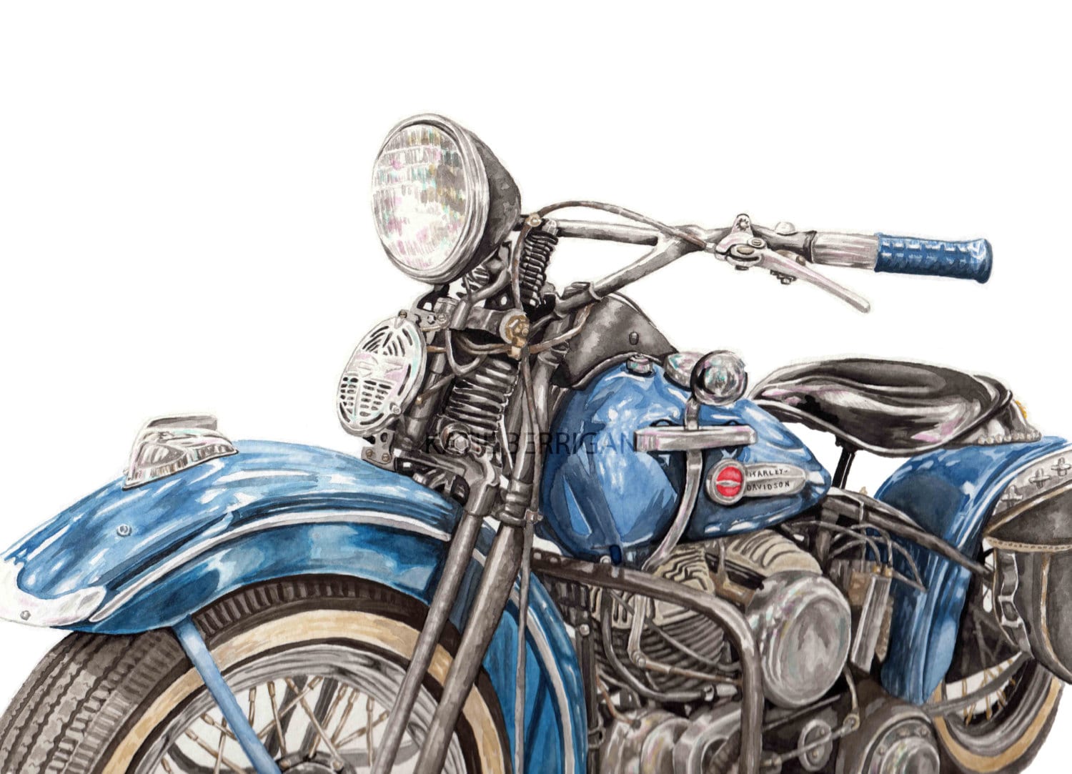 vintage harley davidson art