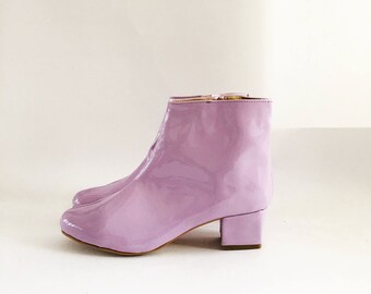 Edie Faux Leather Heeled Ankle Boots (Handmade to Order)