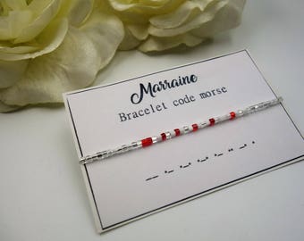 "Godmother" morse code bracelet