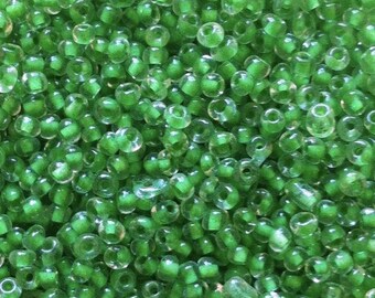 ♥ 10gr rocaille green transparent 2mm♥