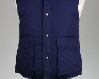 ON SALE Vintage 80s Outdoor Exchange Blue DOWN Puffy Ski Vest L