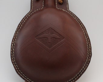 Premium Leather Bottle - Leather Flask - 1 litre capacity