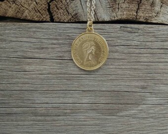 Gold coin necklace, simple necklace, GOLD long necklace, dainty necklace, everyday necklace, for Mother's Day long gold necklace