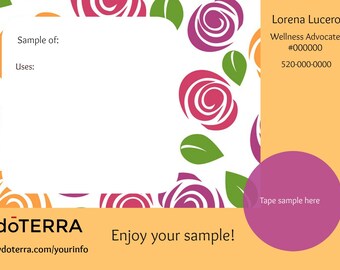 cards sample doterra printable cards Etsy Doterra   sample