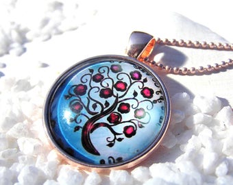Necklace tree of life tree of life tree rose