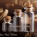 5 Medium Glass Jars With Cork Vials~With 5 Loop Screws~ 40mm Tall x 22mm For Small Beads Findings and Craft Projects DIY For Keepsakes