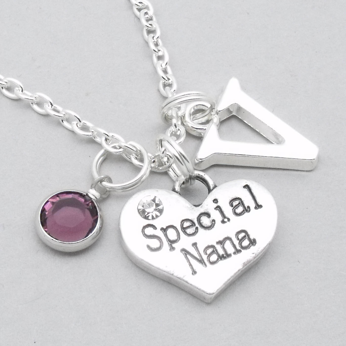 Special Nana Monogram Initial Necklace Pendant Zoom
